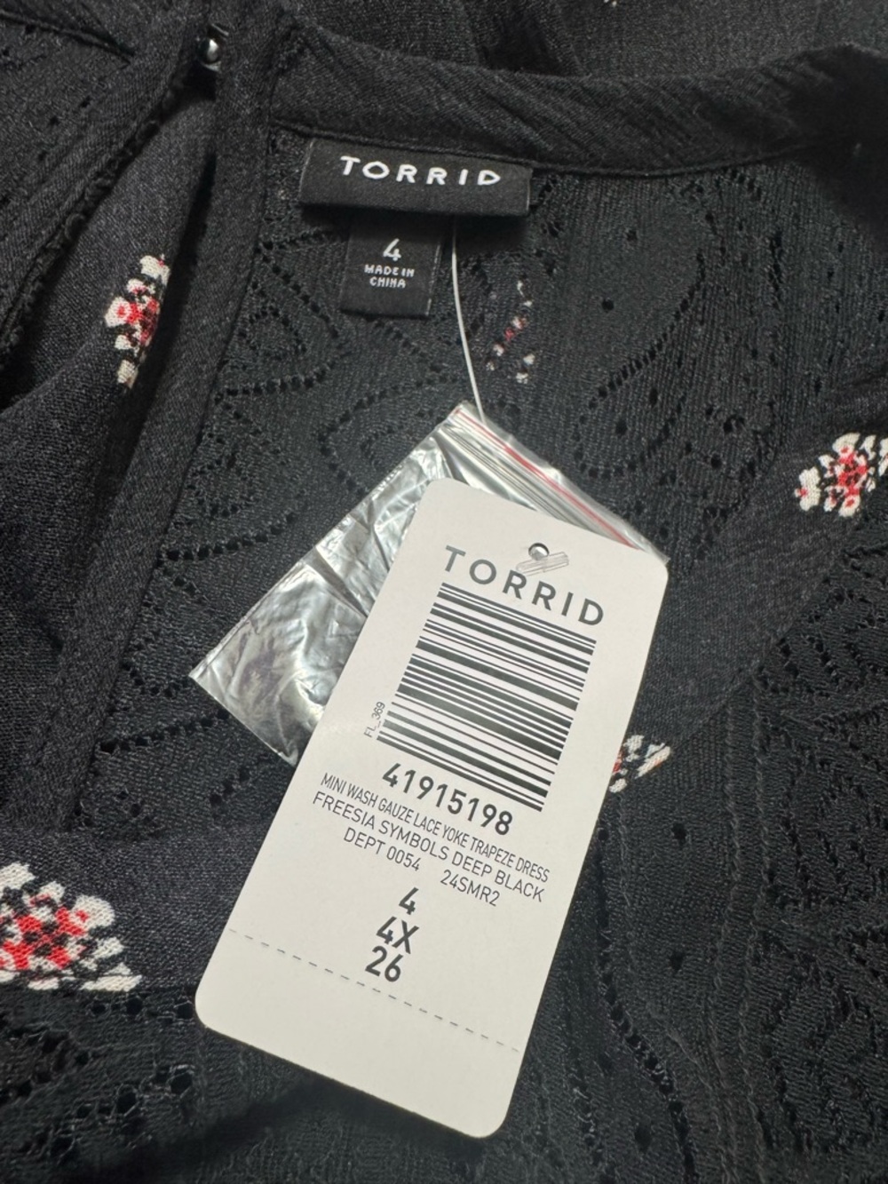 Torrid Black Gauze Mini Dress - Picture 6 of 9